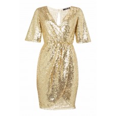 Tfnc Gin Gold Sequin Dress