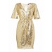Tfnc Gin Gold Sequin Dress
