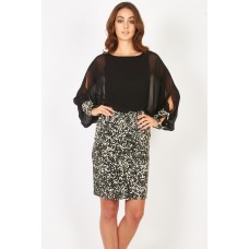 Lace & Beads Rosyka Black Embellished Dress