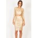 Tfnc Scallop Sequin Gold Top