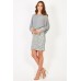 Lace & Beads Rosyka Grey Embellished Dress