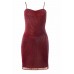 Lace & Beads Milly Wine Embellished Dress