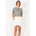 Lace & Beads Pauline Grey Top