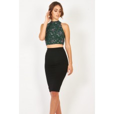 Lace & Beads Malaina Green Top