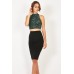 Lace & Beads Malaina Green Top