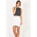 Tfnc Picasso Navy Sequin Top