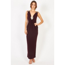 Tfnc Barbara Wine Maxi Dress