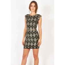 Lace & Beads London Black Embellished Dress