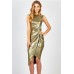 Walg Knot Tie Metallic Dress