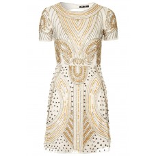 Lace & Beads Tara Nude Embellished Dress
