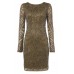 Lace & Beads Brooklyn Khaki Embellished Dress
