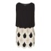 Lace & Beads Sharon Angela Black & Cream Embellished Dress