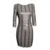Tfnc Brenna Bodycon Grey Sequin Dress