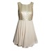 Tfnc Brenna Sequin Gold Dress