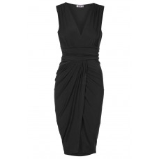 Walg Wrap Mini Black Dress