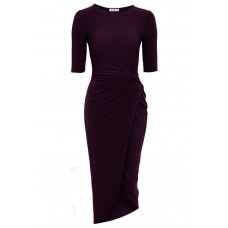 Walg Knot Tie Wine Dress