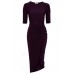 Walg Knot Tie Wine Dress
