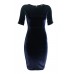 Tfnc Navy Velvet Dress