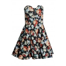 Tfnc Geri Black Floral Bandeau Dress