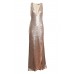 Tfnc Tallulah Nude Sequin Maxi Dress