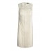 Lace & Beads Taylor Fringe Beige Embellished Dress