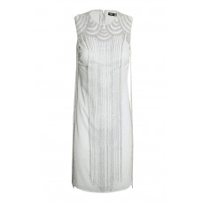 Lace & Beads Taylor Fringe Grey Embellished Dress