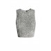 Lace & Beads Picasso Grey Sequin Top