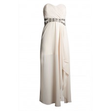 Tfnc Cadence Nude Maxi Embellished Dress