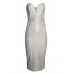 Tfnc Halo Grey Lace Midi Dress