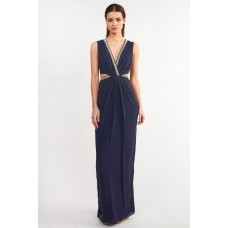 Tfnc Banji Navy Maxi Embellished Dress