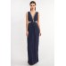 Tfnc Banji Navy Maxi Embellished Dress