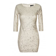 Tfnc Paris Nude Sequin Dress