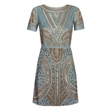 Lace & Beads Tara Grey Embellished Dress