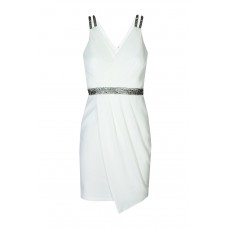 Tfnc Layla White Embellished Dress