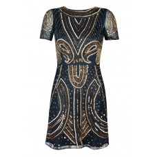 Lace & Beads Tara Navy Embellished Dress