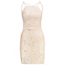 Tfnc Salma Sequin Gold Dress