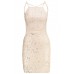 Tfnc Salma Sequin Gold Dress