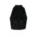 Lace & Beads Snow Black Top