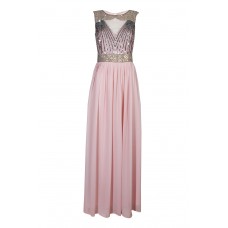 Lace & Beads Tina Pink Maxi Dress