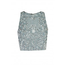 Lace & Beads Penny Blue Top