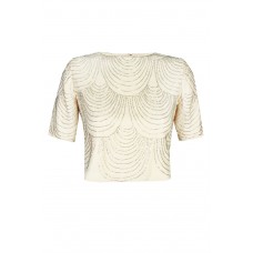 Lace & Beads Opal Cream Top