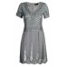 Lace & Beads Stacey Grey Embellished Dress
