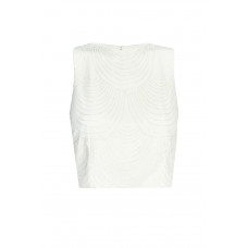 Lace & Beads Opal Penny White Top