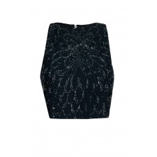 Lace & Beads Ablienne Navy Top