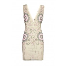 Lace & Beads Gilla Nude Mini Dress
