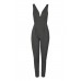 Walg Deep V Grey Jumpsuit
