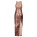 Tfnc Lisha Nude Sequin Maxi Dress