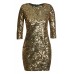 Tfnc Paris Gold Sequin Dress