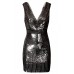 Tfnc Oliva Black Sequin Dress