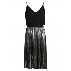 Tfnc Andria Metallic Silver Midi Dress